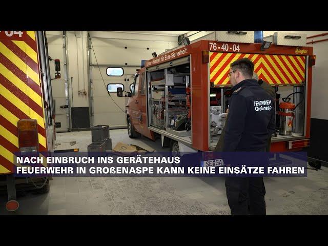 Nach Einbruch ins Gerätehaus: Feuerwehr Großenaspe kann keine Einsätze fahren