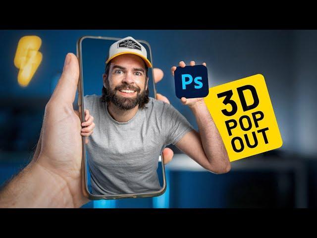 3D Pop Out Screen EFFECT | Photoshop Tutorial