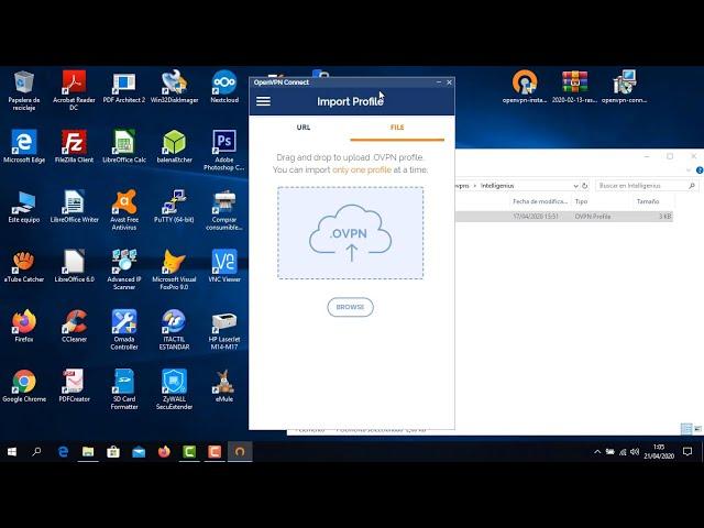 Instalacion y configuracion cliente OpenVPN Windows