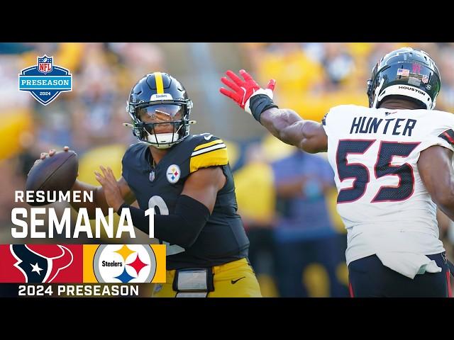 Houston Texans vs. Pittsburgh Steelers | Pretemporada Semana 1 - NFL 2024 | Resumen en español