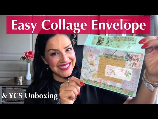 Easy Collage Envelope For Junk Journals with Unboxing Your Creative Studio Feb Kit