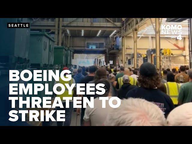 Boeing employees express discontent with new tentative contract, threaten to strike