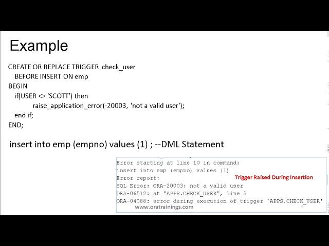 Oracle Database PLSQL - Trigger
