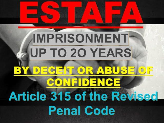 ESTAFA O SWINDLING CASE IN THE PHILIPPINES (MAY NAKUKULONG BA SA UTANG / SCAM?) #rpc #tagalog