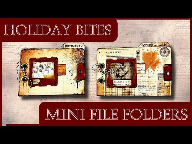 HOLIDAY BITES - MINI FILE FOLDERS - SPECIMEN SLIDES #papercraft #junkjournalideas