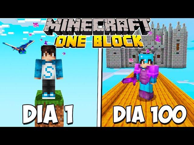 SOBREVIVÍ 100 DÍAS en un UN SOLO BLOQUE en MINECRAFT  Sparta356