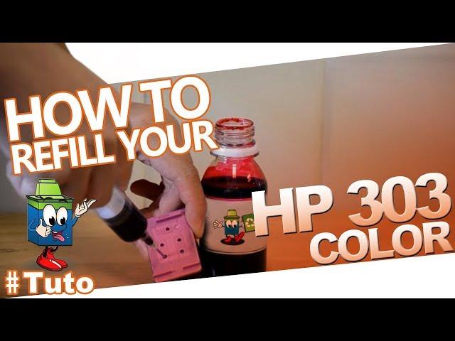 HP 303 Color Cartridge : How To Refill The Cartridge