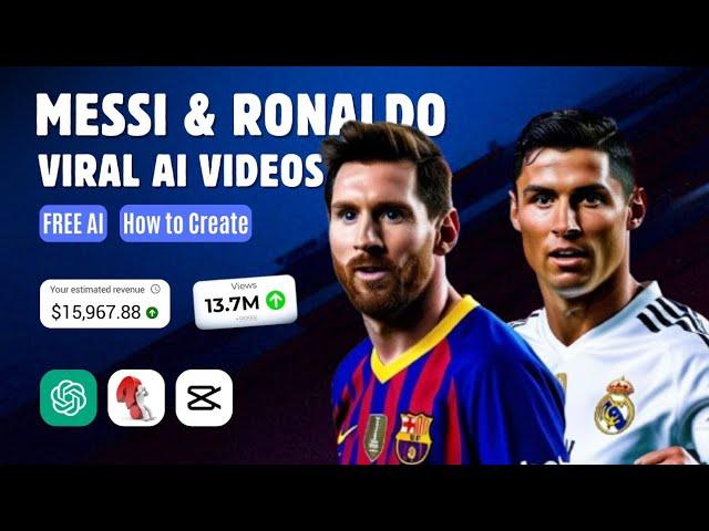 How to Make Viral Messi & Ronaldo Videos Using AI! | Get Millions of Views!