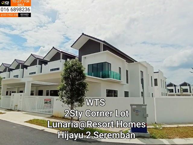 Want To Sell - LUNARIA @ RESORT HOMES HIJAYU 2CORNER LOT DOUBLE STOREY HOUSE