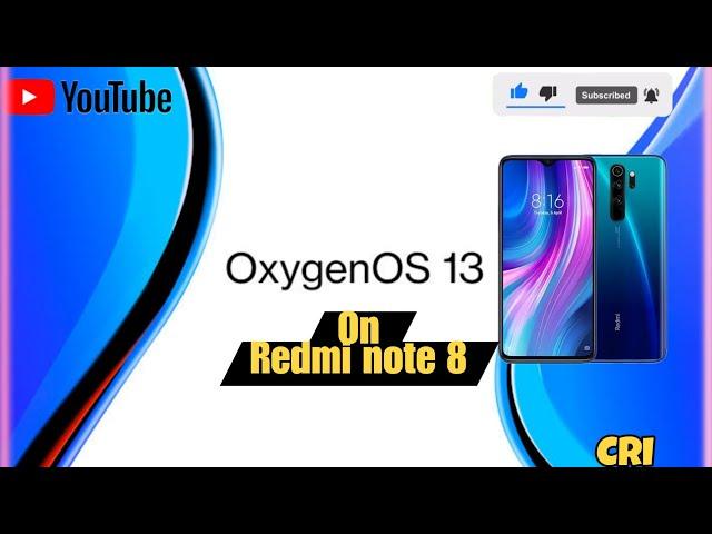 HOW TO INSTALL OXYGEN OS ROM ON REDMI NOTE 8// OnePlus Port 8t // Redmi note 8..