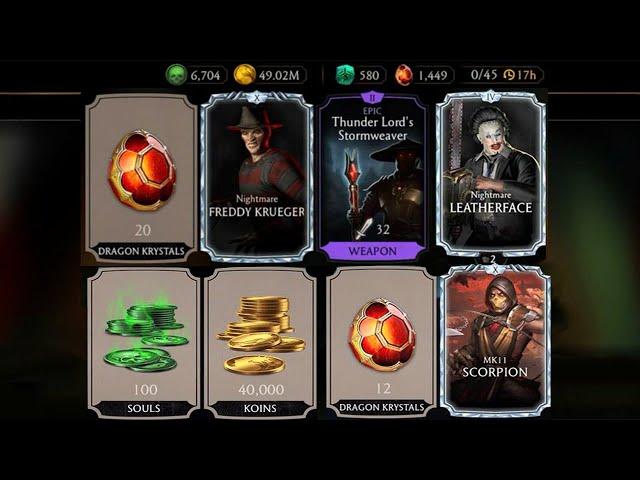 MK Mobile, Boss 200 NightMare Towe, Faction War, Open Halloween Leatherface Pack