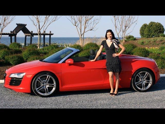 Audi R8 Spyder 2012 Test Drive & Review with Elizabeth Kreft by RoadflyTV