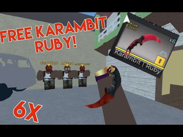 Karambit Ruby GIVEAWAY 6X! (Counter Blox)