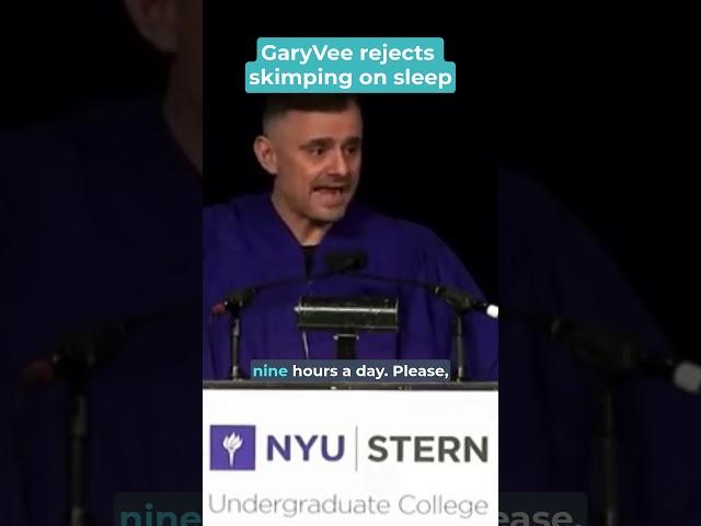 GaryVee Rejects Skimping on Sleep in Graduation Speech 2024