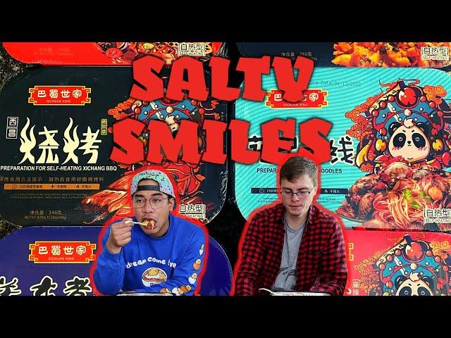 SELF-HEATING INSTANT HOTPOT | SICHUAN KING | Salty Smiles tries instant hotpot!!!!!