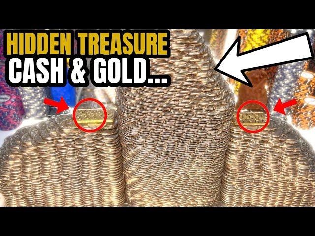 BURIED TREASURE FOUND… CASH & GOLD INSIDE THE CASINO HIGH ROLLER QUARTER COIN PUSHER MEGA JACKPOT!!!