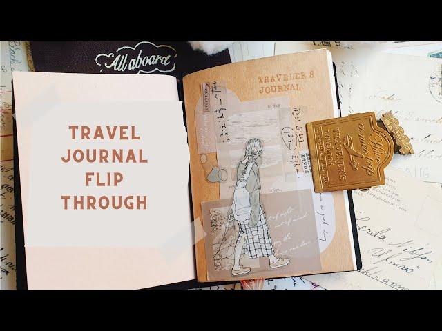 Travel journal flip though, Traveler's notebook Passport)