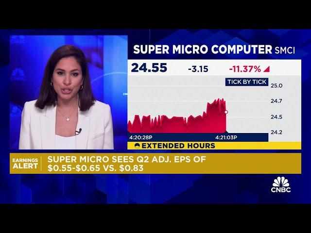 Super Micro shares down on earnings, says investigation finds 'no evidence of fraud or misconduct'