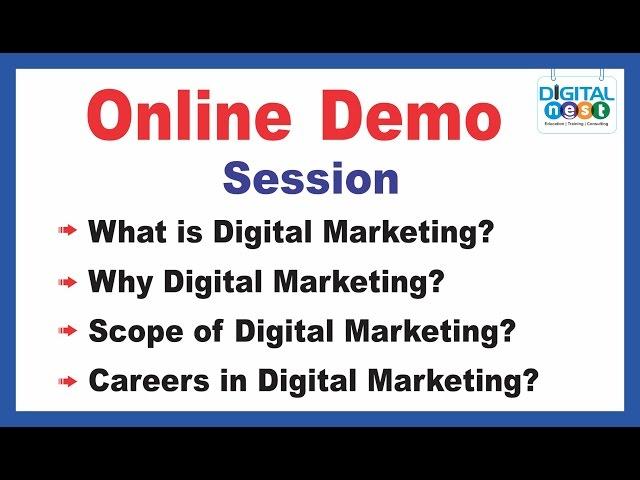 Digital Marketing Course Online training Demo Tutorial | Digital nest