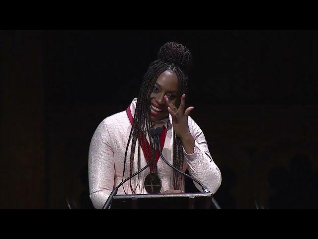 Chimamanda Ngozi Adichie at The Harvard Hutchins Center Honors W.E.B. Du Bois Medal Ceremony