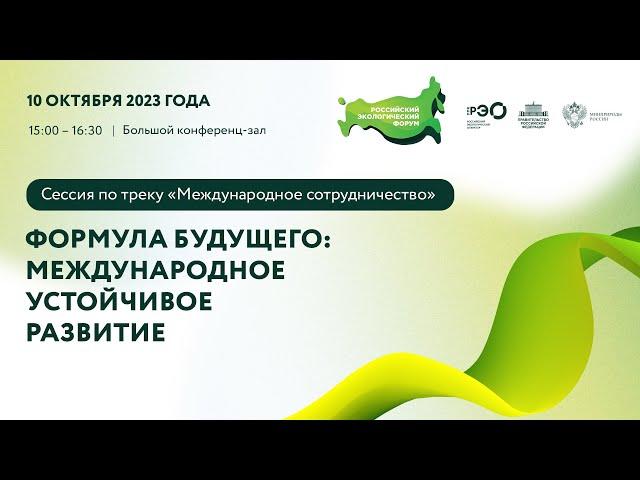 «Международное сотрудничество», «Формула будущего: международное устойчивое развитие»