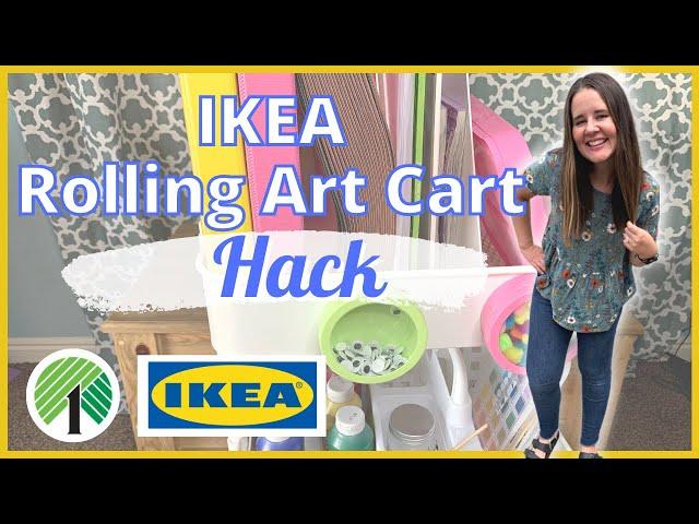 *NEW* IKEA Rolling Cart Hack | DIY IKEA and Dollar Tree Art Cart | Organize Art Supplies on a Budget