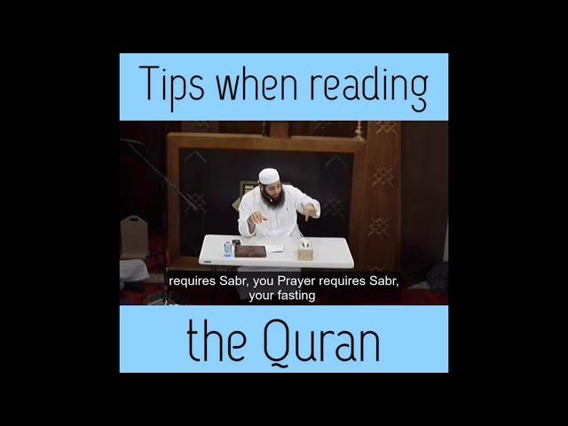Tips when reading the Quran | Abu Bakr Zoud