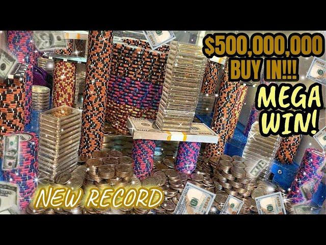 $500,000,000.00 BUY IN, 1 QUARTER CHALLENGE, HIGH RISK COIN PUSHER! (RECORD WIN)