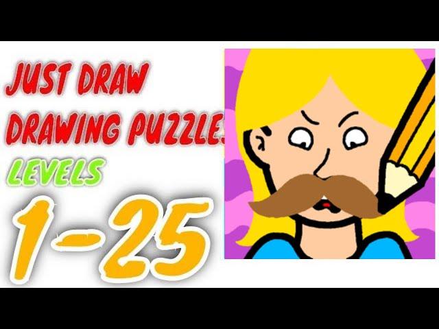 Just Draw - Drawing Puzzles Game All Level 1-25 Gameplay Walkthrough Solution (iOS)