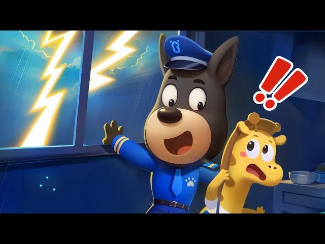 Thunderstorm Go Away | Safety Tips | Sheriff Labrador Kids Cartoon | BabyBus TV