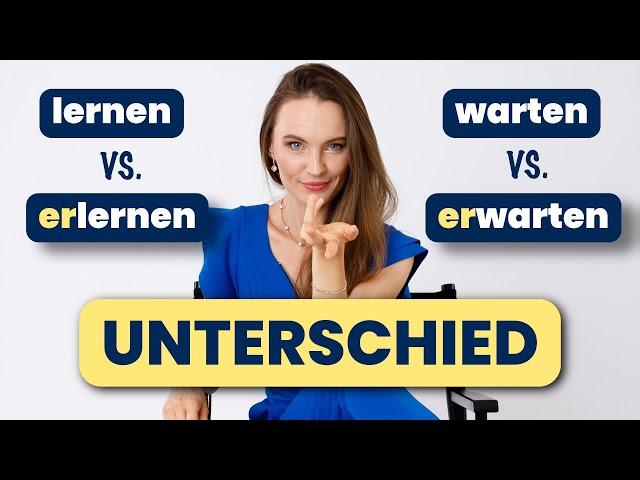 lernen vs. erlernen ganz einfach erklärt (inklusive Übung) I Deutsch lernen b1, b2, c1