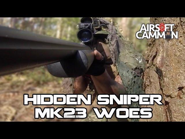 Airsoft MK23 & Sniper Gameplay - ASG Silenced MK23 Pistol and Cyma CM702 (M24)