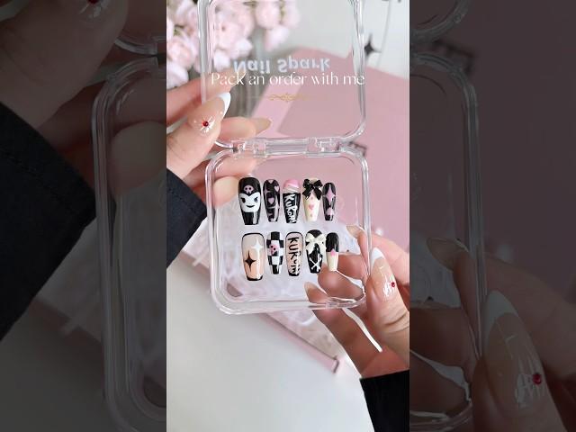 let’s pack an orderASMR#pressonnailsbusiness #packingorders #pressonnails #asmrsounds