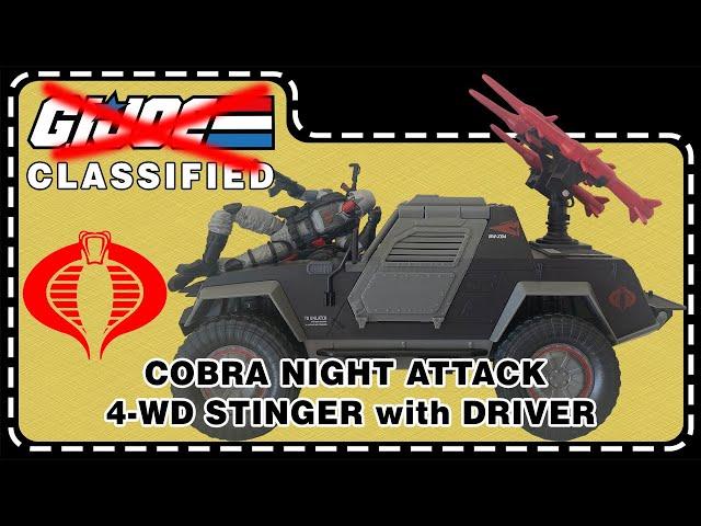 Cobra Night Attack 4-WD Stinger w/ Driver - G.I. Joe Classified - Unboxing & Review