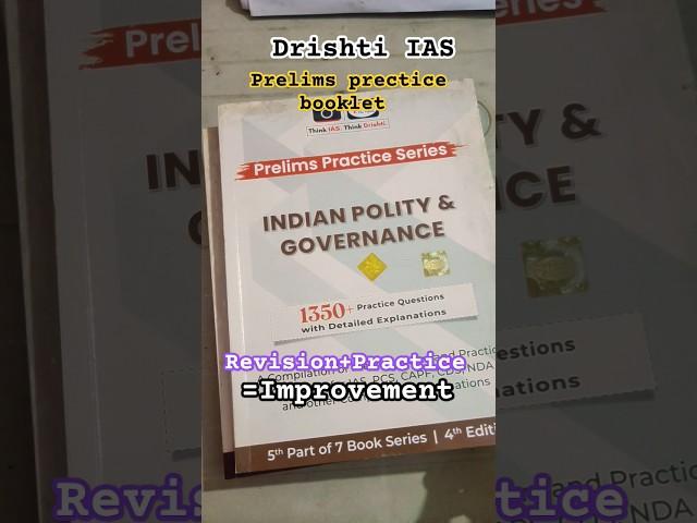 Upsc drishti ias prelims prectice booklet  #drishtiias #shorts #prelimspractice #upscpyqs #upscbook