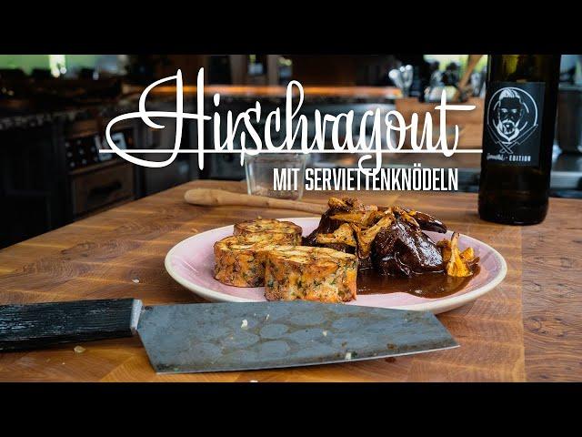 Hirschragout mit Serviettenknödeln – Kochen im Tal