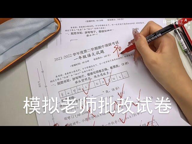 ASMR | Simulation Teacher Corrects Test Papers | Decompression Helping Sleep [Lin Yi Sleeping Liao]