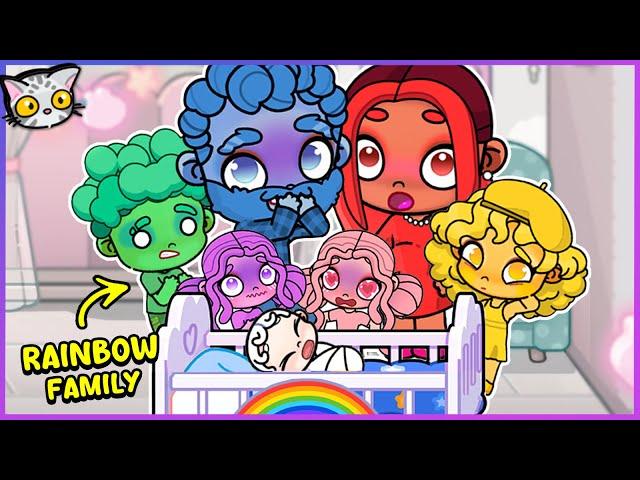 The RAINBOW FAMILY’S BABY is BORN WITHOUT COLOR!  Discovering Their Daily ROUTINES | Avatar World