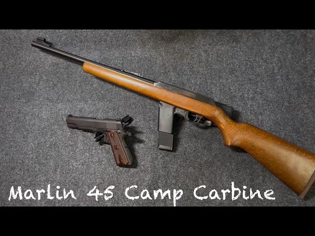 The vintage Marlin 45 ACP PC Carbine that uses 1911 magazines. The Model 45 Camp carbine.