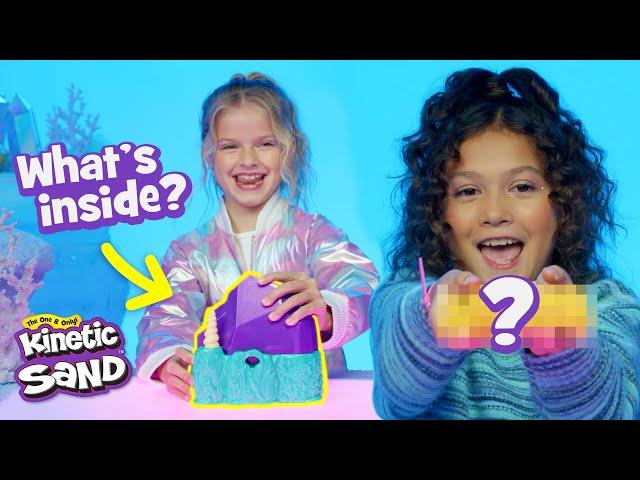 Kids react to NEW Kinetic Sand Mermaid Crystal Playset | Kinetic Sand