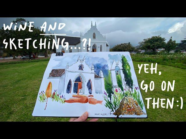  Travel Sketching South Africa's Historical Gem: Stellenbosch