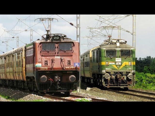 Dangerous Speedy LHB & ICF Special Trains | WAP7+WAP4+WAG9 ICF & LHB Train | Indian Railways