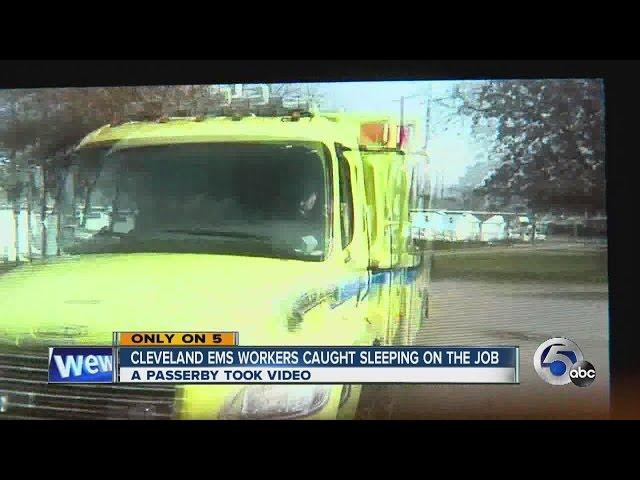 Man says he records CLE EMS workers sleeping in ambulance; unclear whether the workers were on break