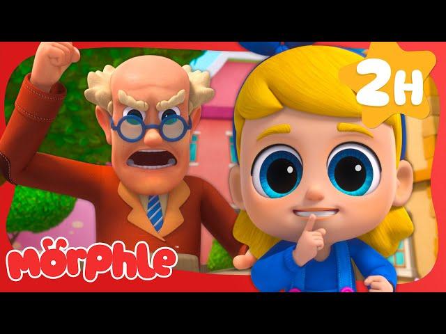 Play The 'Be Quiet' Game | 2 Hours of Morphle | Cartoons for Kids | Be Brave!