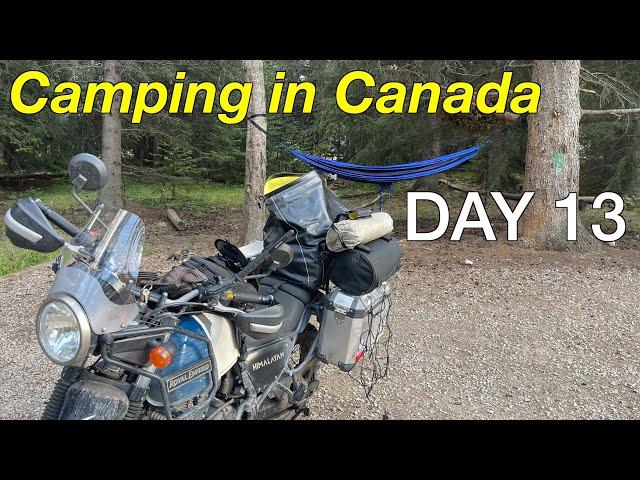 Canada Trip Day 13: Camping in Jasper National Park in Alberta Canada on a Royal Enfield Himalayan