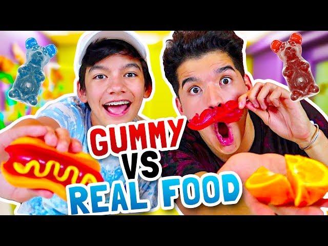 GUMMY vs. REAL FOOD! ft My Little Brother