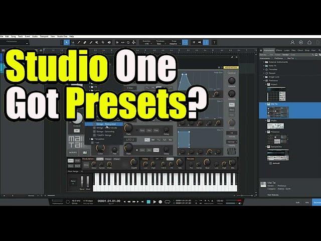 Presonus Studio One 6 Artist: Presets Galore?