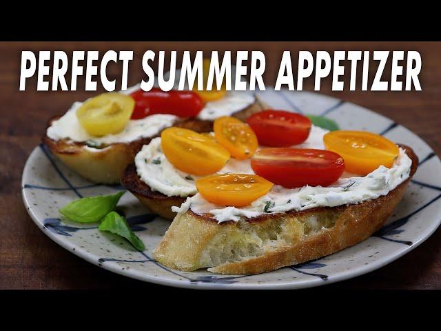 Is This The Perfect Summer Appetizer? Cheesy Tomato Crostini