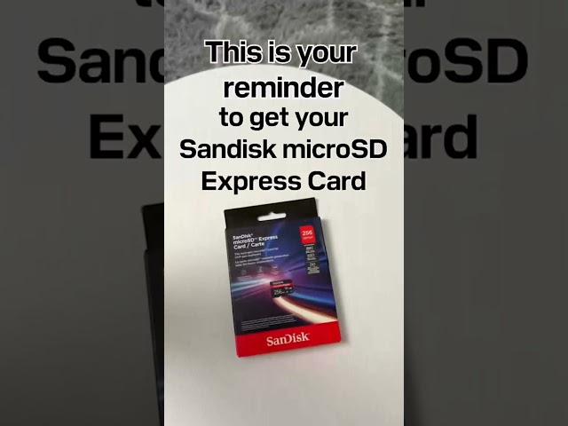 Do you have your #Sandisk microSD Express Card yet?