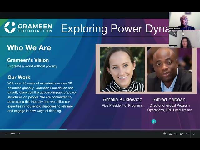 Grameen Foundation's Introduction to Exploring Power Dynamics Workshop